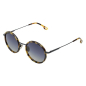 Preview: Komono Sonnenbrille Ida Cavee Nightrider, schildpatt Optik, blau getönte Gläser, Seitenansicht